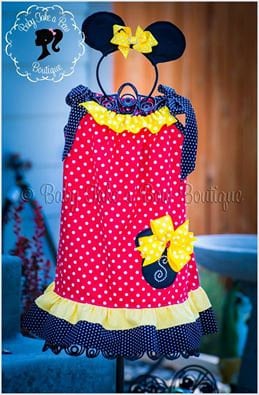 Minnie Mouse Pillow Case Dress with Ears