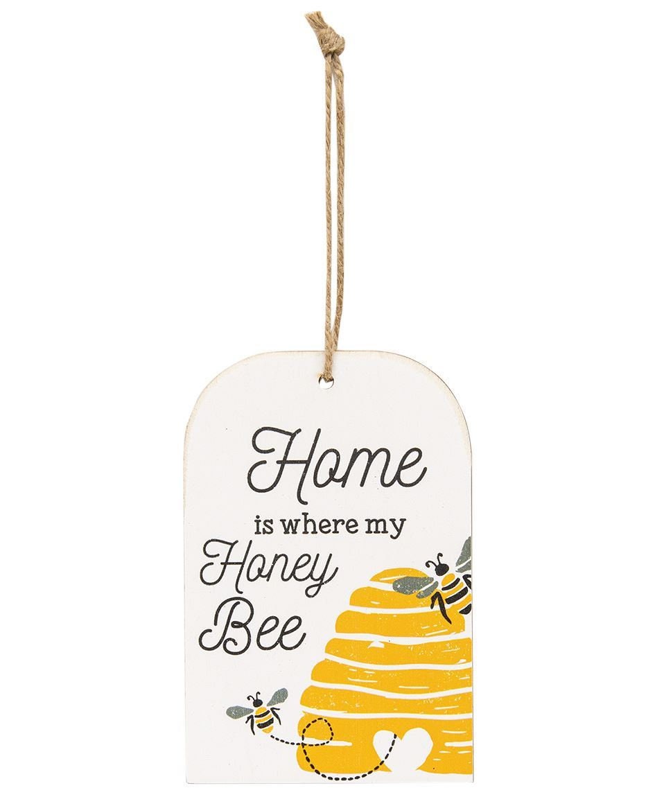 Home Is Where My Honey Bee Wooden Tag, Bee Decor, Gifts, Summer, Tiered Tray