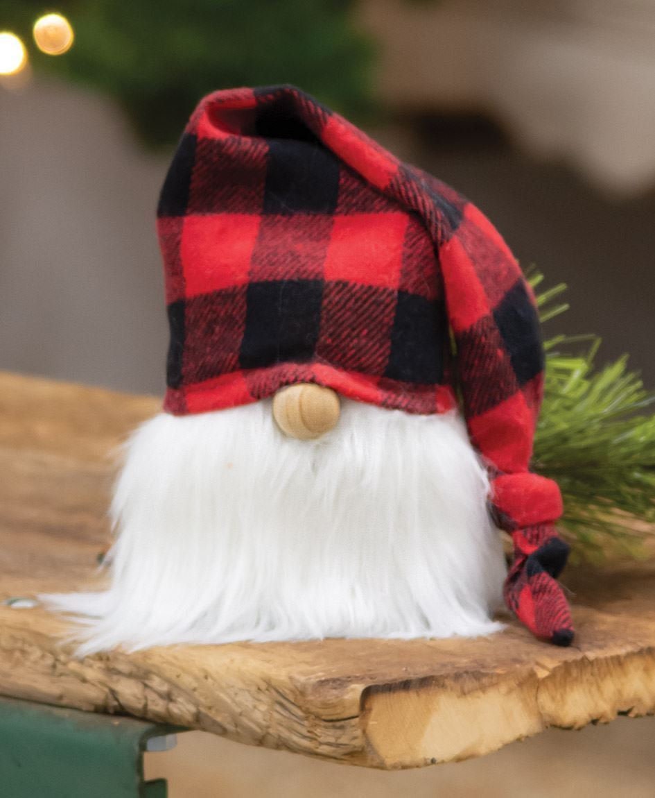 Christmas Gnome, Gnome, Red Buffalo Check Cap Gnome 5.5", Holiday Gnome, Buffalo Plaid, Gnome, Christmas gifts, Teacher Gifts