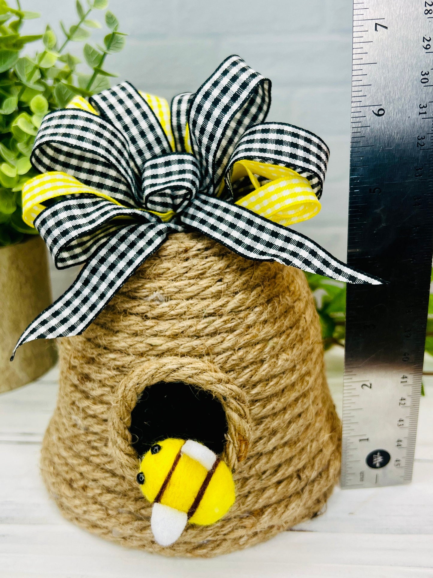 Rope Beehive, Bee Skep, Bee Decor, Tiered Tray Bee Decor, Bee Theme, Bee Tiered Tray, Honey bee, Summer Decor