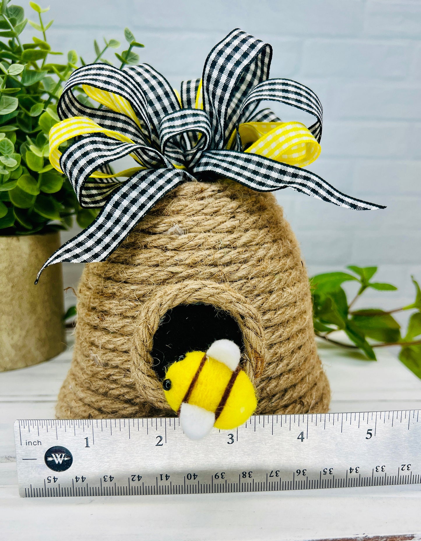 Rope Beehive, Bee Skep, Bee Decor, Tiered Tray Bee Decor, Bee Theme, Bee Tiered Tray, Honey bee, Summer Decor