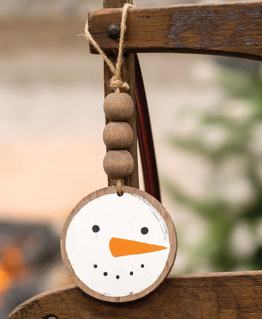 Christmas Decoration, Beaded Ornament, Snowman