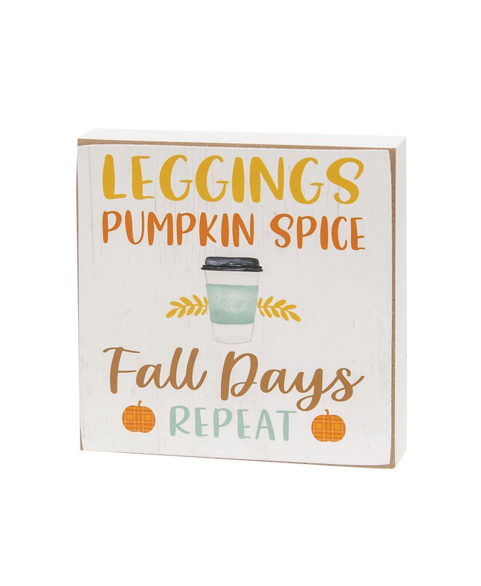 Pumpkin Spice Everything Square Block, 3 Asstd.