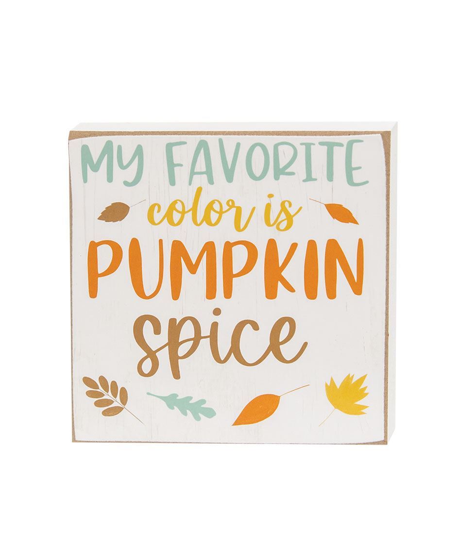 Pumpkin Spice Everything Square Block, 3 Asstd.