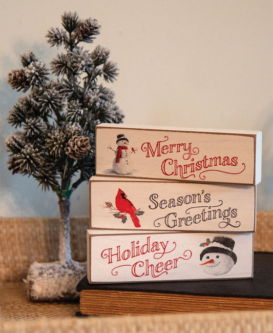 Vintage Season's Greetings Mini Block, 3 Asstd.