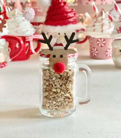 Christmas Santa’s Milk & Cookies W/ Reindeer Food Mini Mason Set