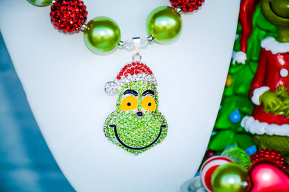 GREEN GRUMP Christmas Necklace