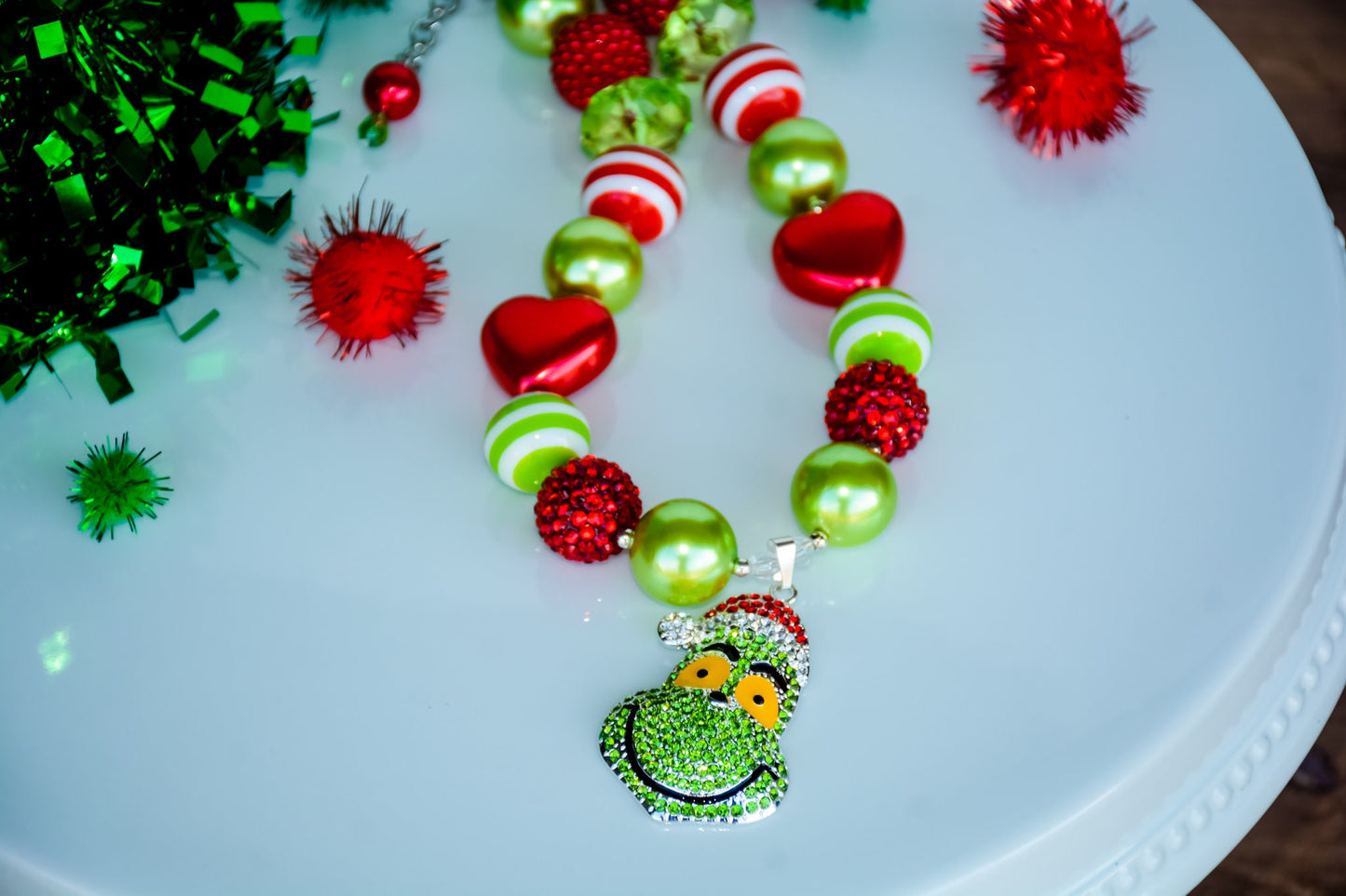 GREEN GRUMP Christmas Necklace