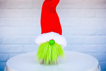 GREEN GRUMP GNOME, Holiday Gnome, Gnome, Red & Green Gnome, Christmas Gift, Neighbor Gift, Holiday Gnomes, Tier Tray