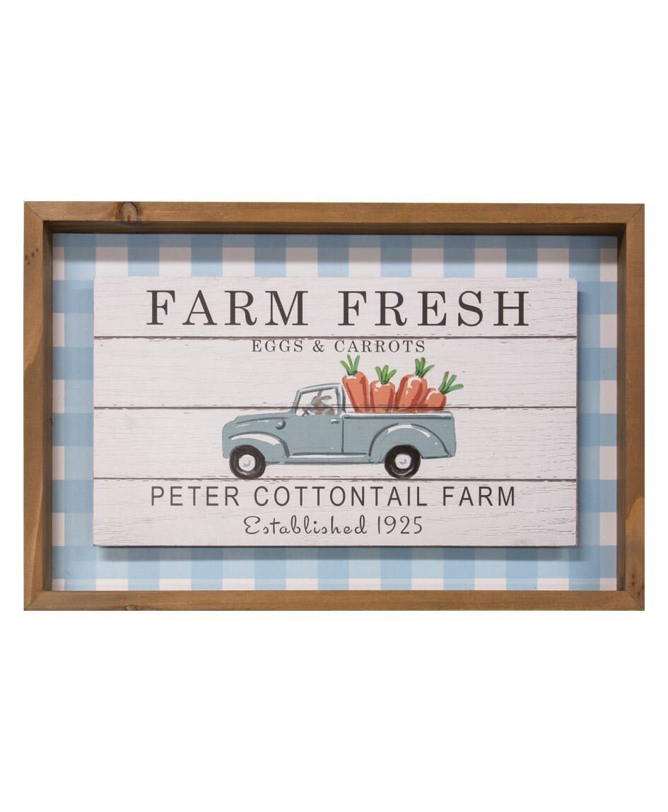 FARM FRESS EGGS & Carrots Shadowbox Sign, Tiered Tray Decor, Farmhouse, Home Decor, Easter Decor