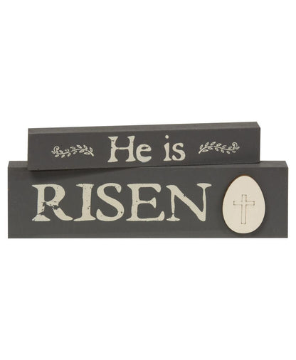 HE IS RISEN Stacking Blocks, 2 Asstd., Faith, Tiered Tray, Home Decor, Easter Decor, Farm House, Christian