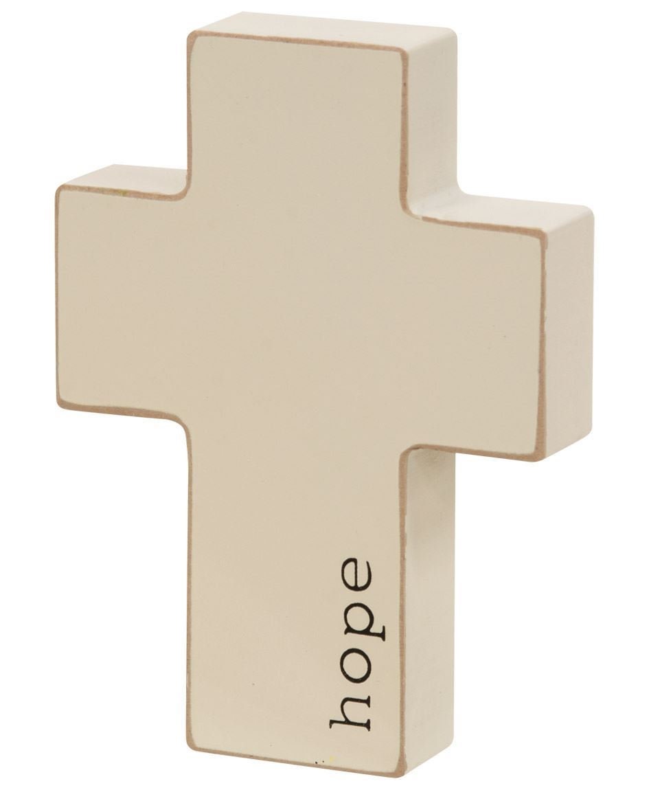 INSPIRATIONAL CHUNKY CROSS, 3 Asstd. Faith, Hope, Blessed, Easter, Home Decor, Tiered Tray, Tabletop Decor