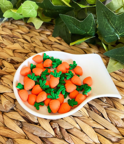 Fake Mini Easter Carrots, Carrot Cabochons