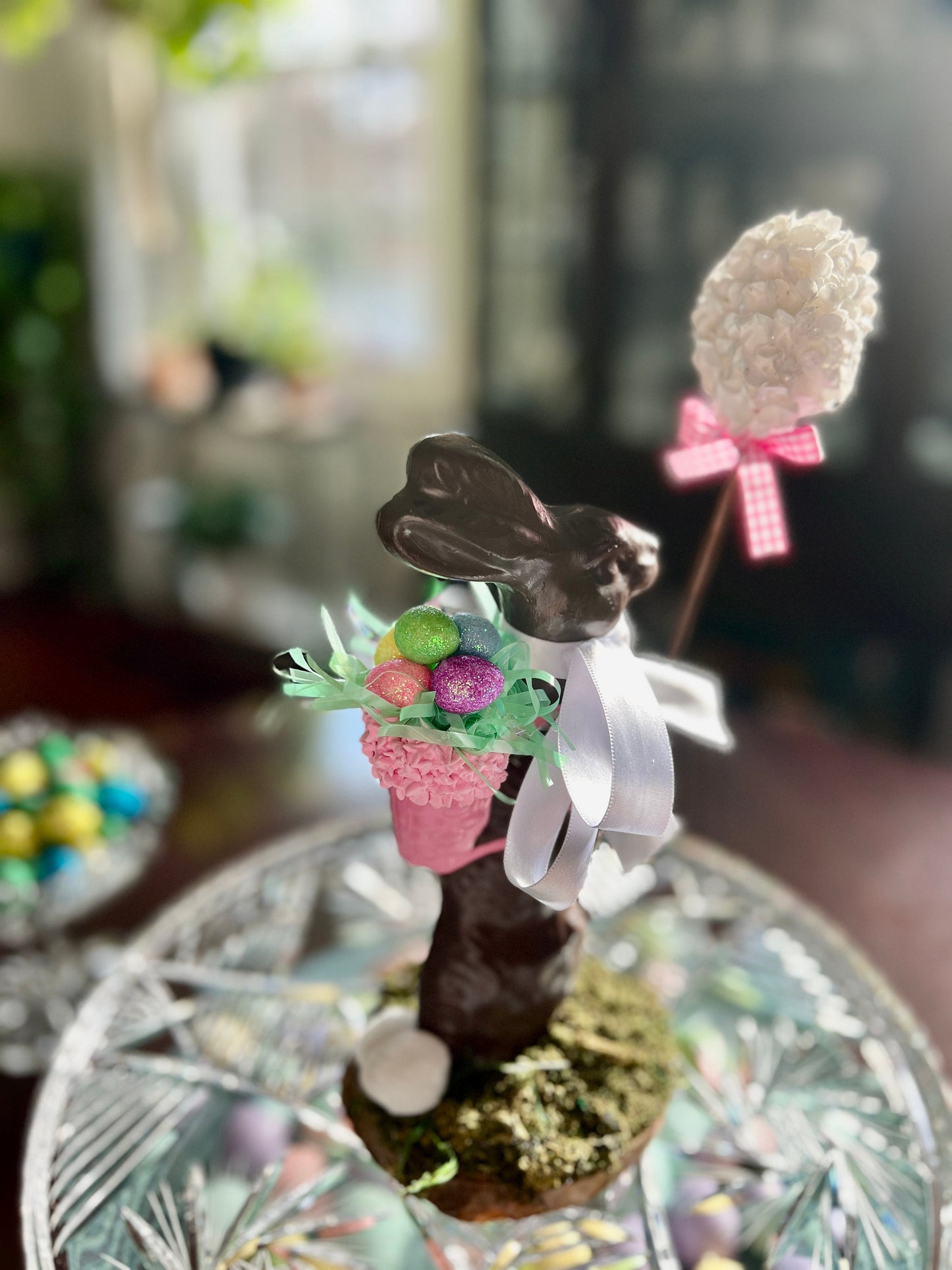 11.5" Faux Chocolate Bunny, Large Chocolate Fake Bunny, Fake Bake, Easter Decor, Not Edible
