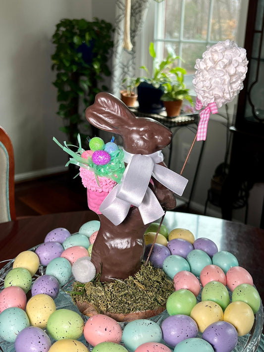 11.5" Faux Chocolate Bunny, Large Chocolate Fake Bunny, Fake Bake, Easter Decor, Not Edible