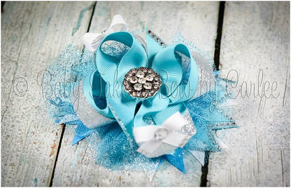 Frozen Bows ~  Elsa Inspired Bow or Headband